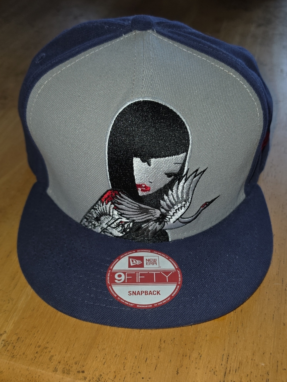 Tokidoki x New Era Snapback Hat - Navy, Gray, Black and Red Embroidered Graphic